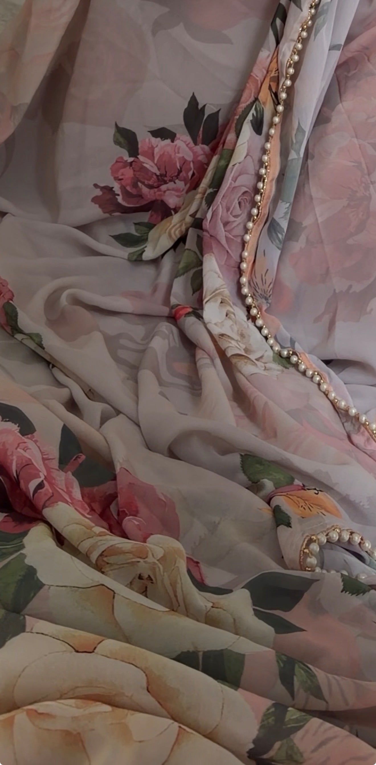 💐Saira💐-Vintage Floral Ready To Wear Saree