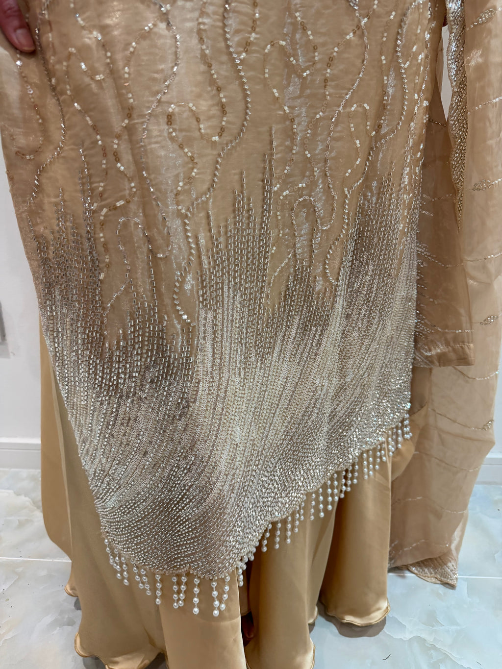 Fiza champagne Extra flared sharara