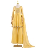 Chanda-Butter Yellow palazzo set