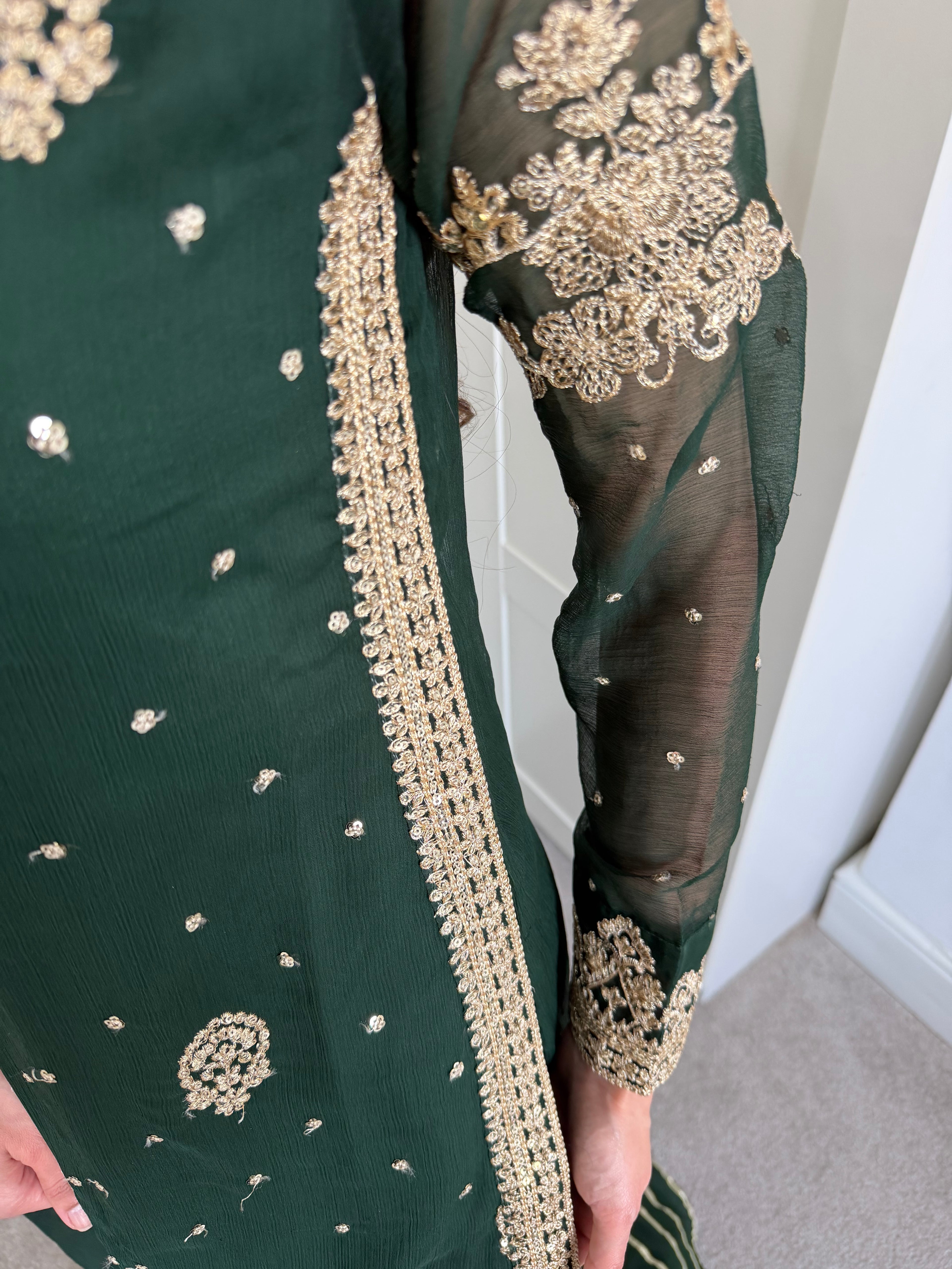 Sima-Long kameez with lehnga bottom