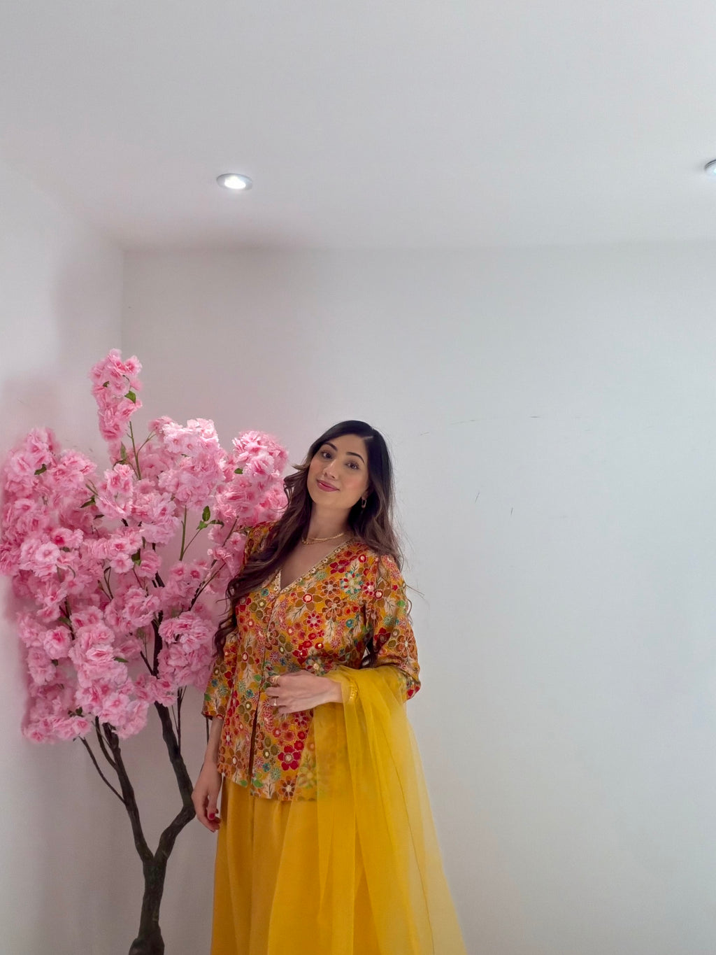 Jacket style Floral palazzo set