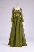 Aliza -Dark Sage Flowy Dress
