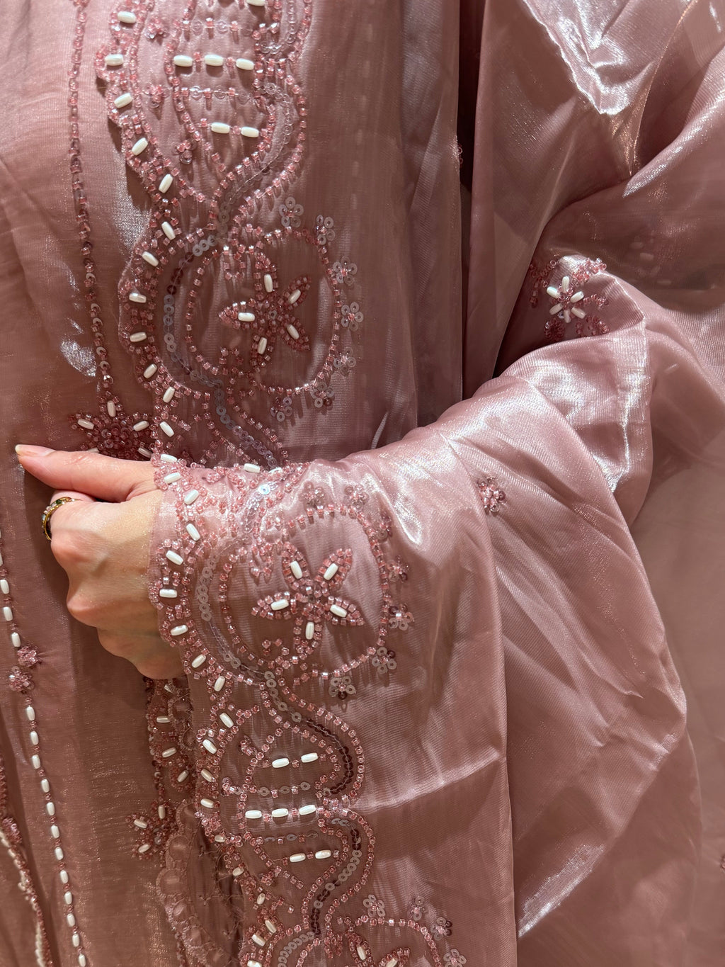 Saira- Beaded Kameez with capri Trousers