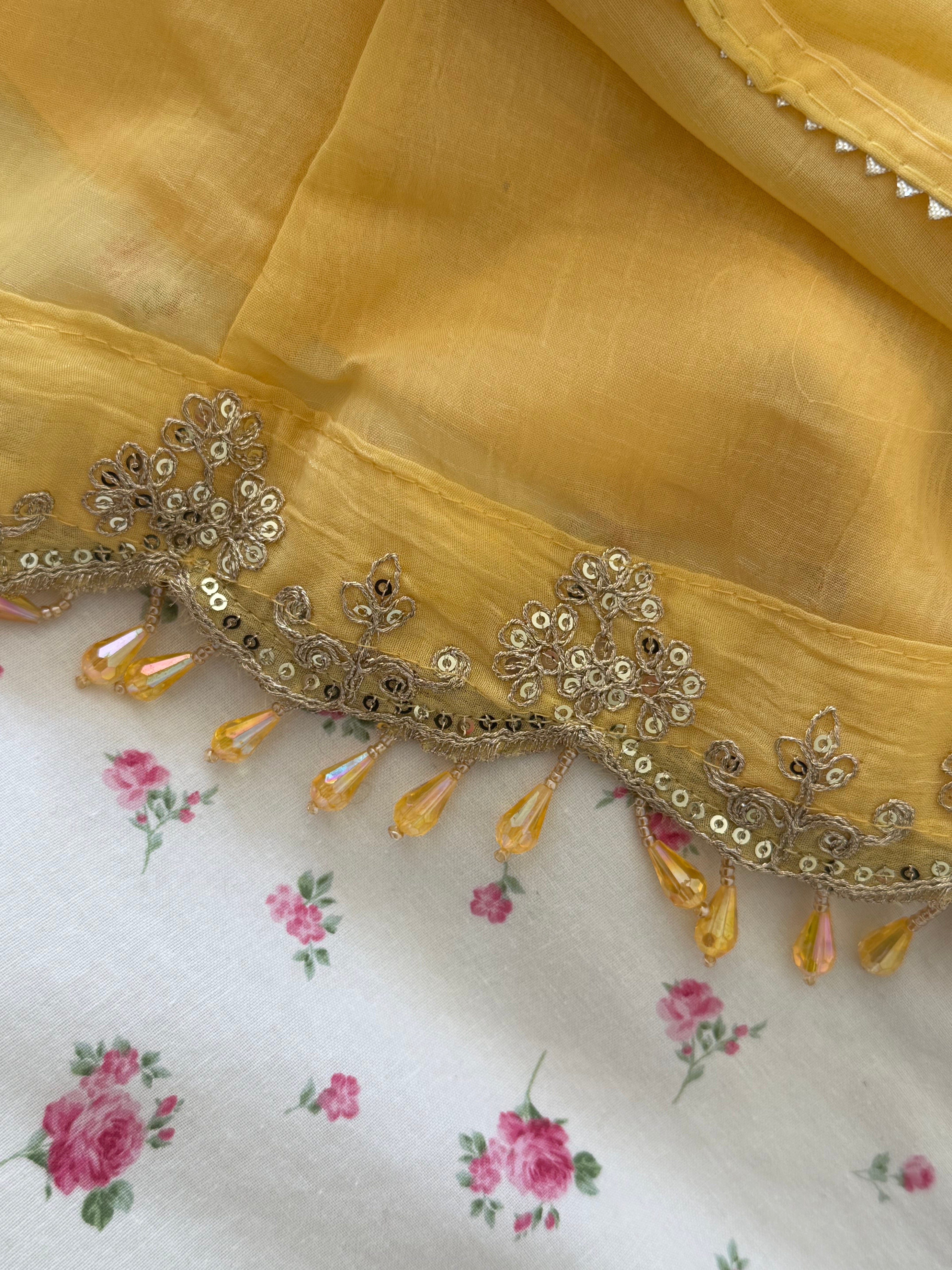 Chanda-Butter Yellow palazzo set