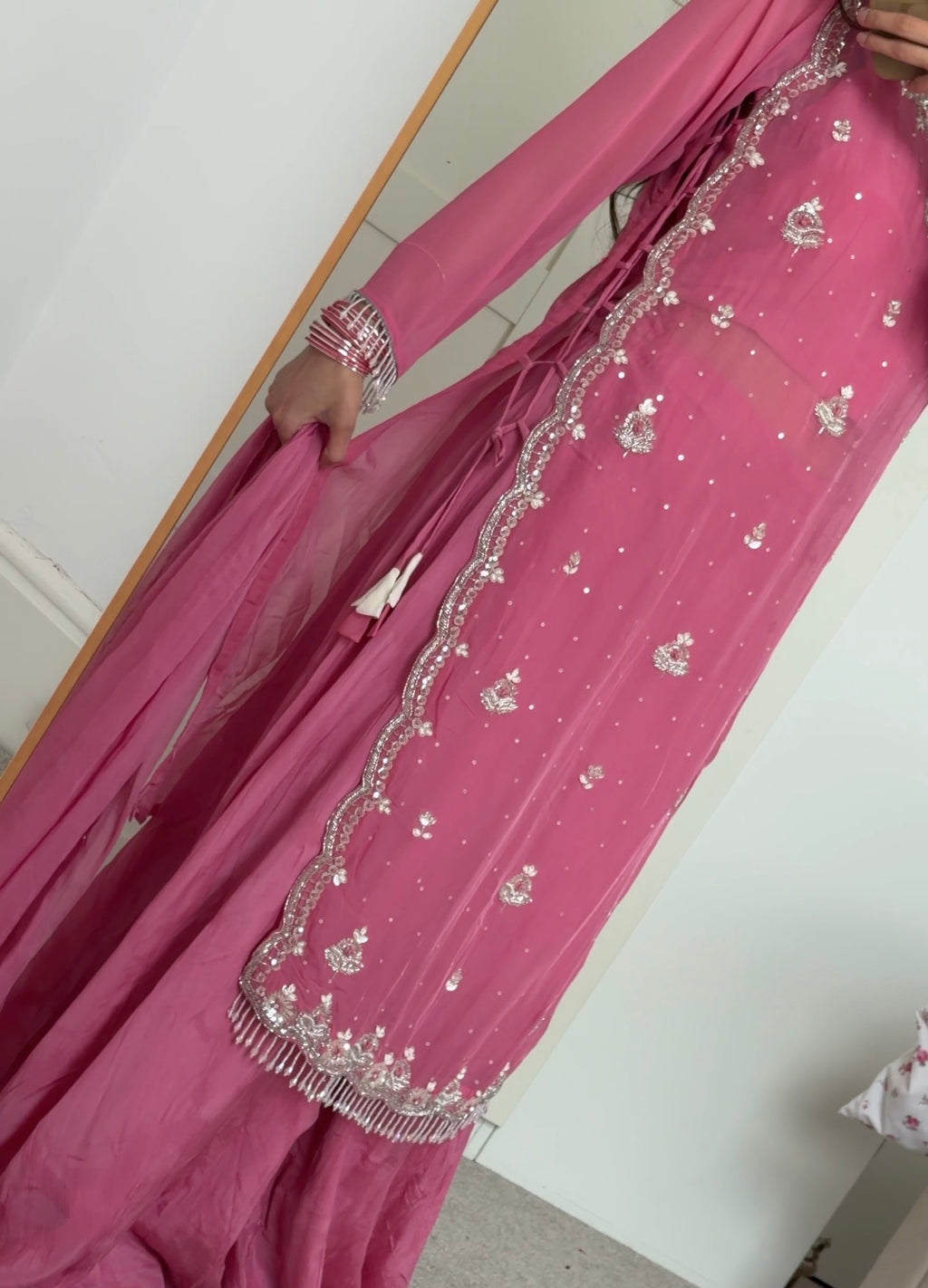 Handwork kameez with palazzo set