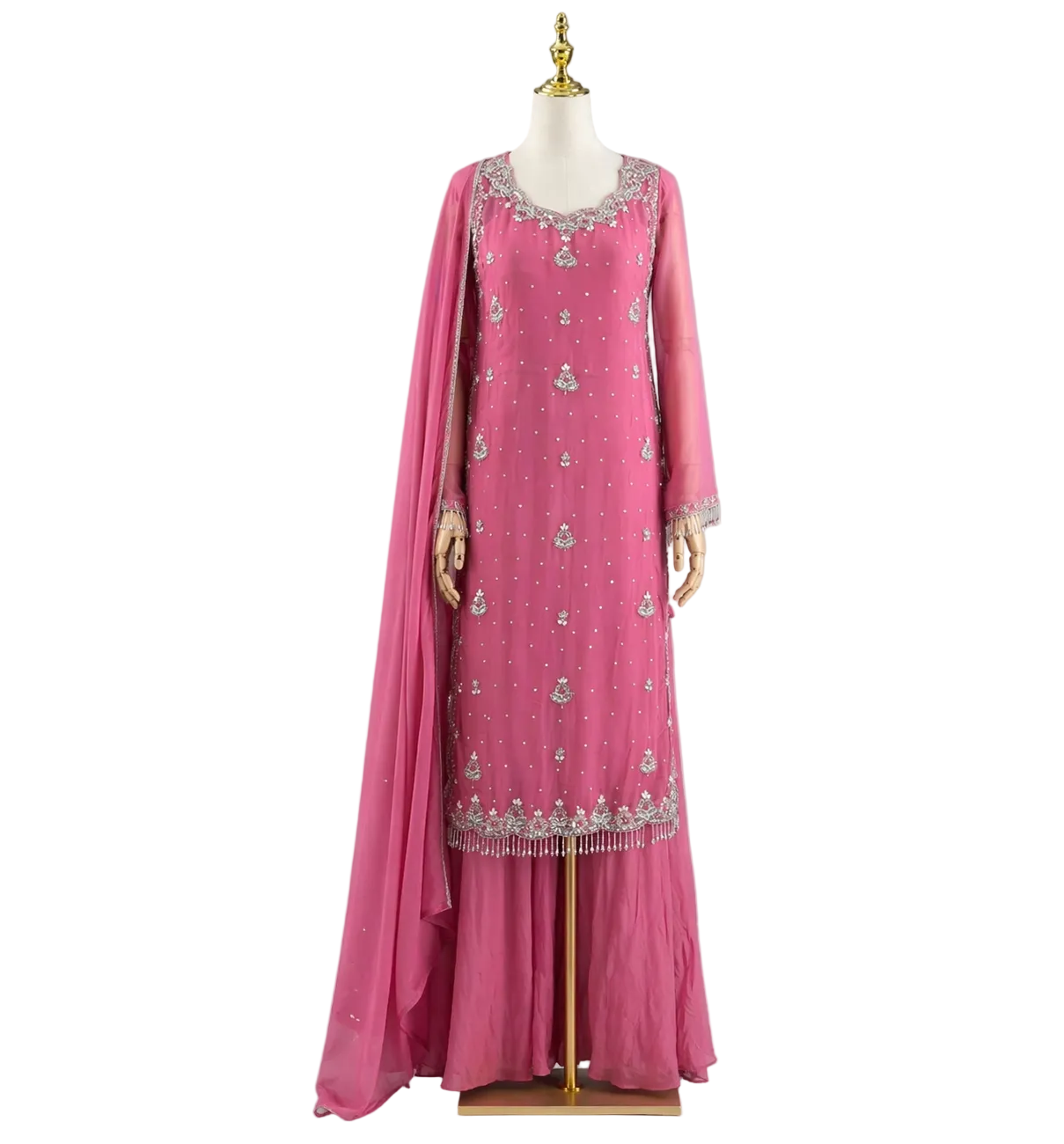 Handwork kameez with palazzo set