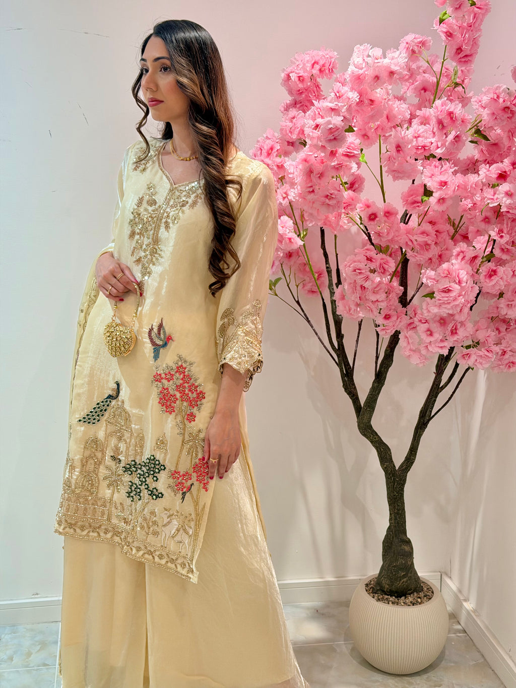 Ivory Noor -Hand Embellishment sharara set