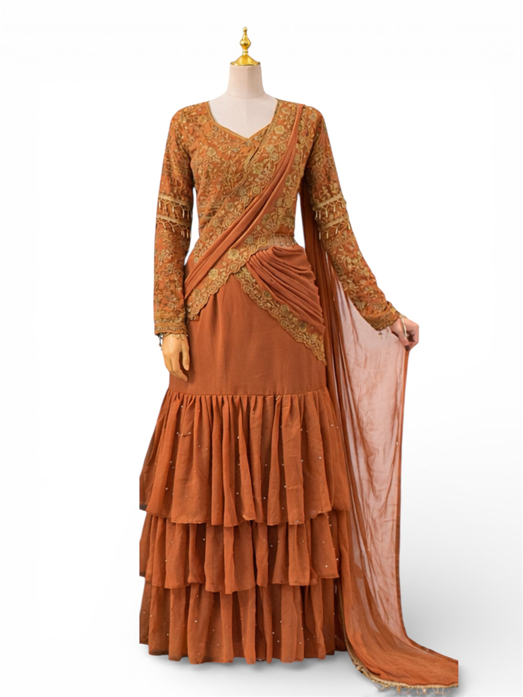 Embroidered Lehenga Saree