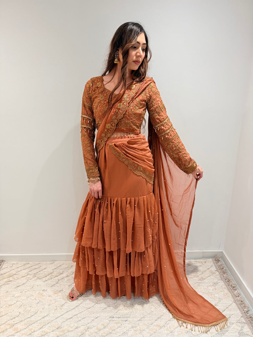 Embroidered Lehenga Saree
