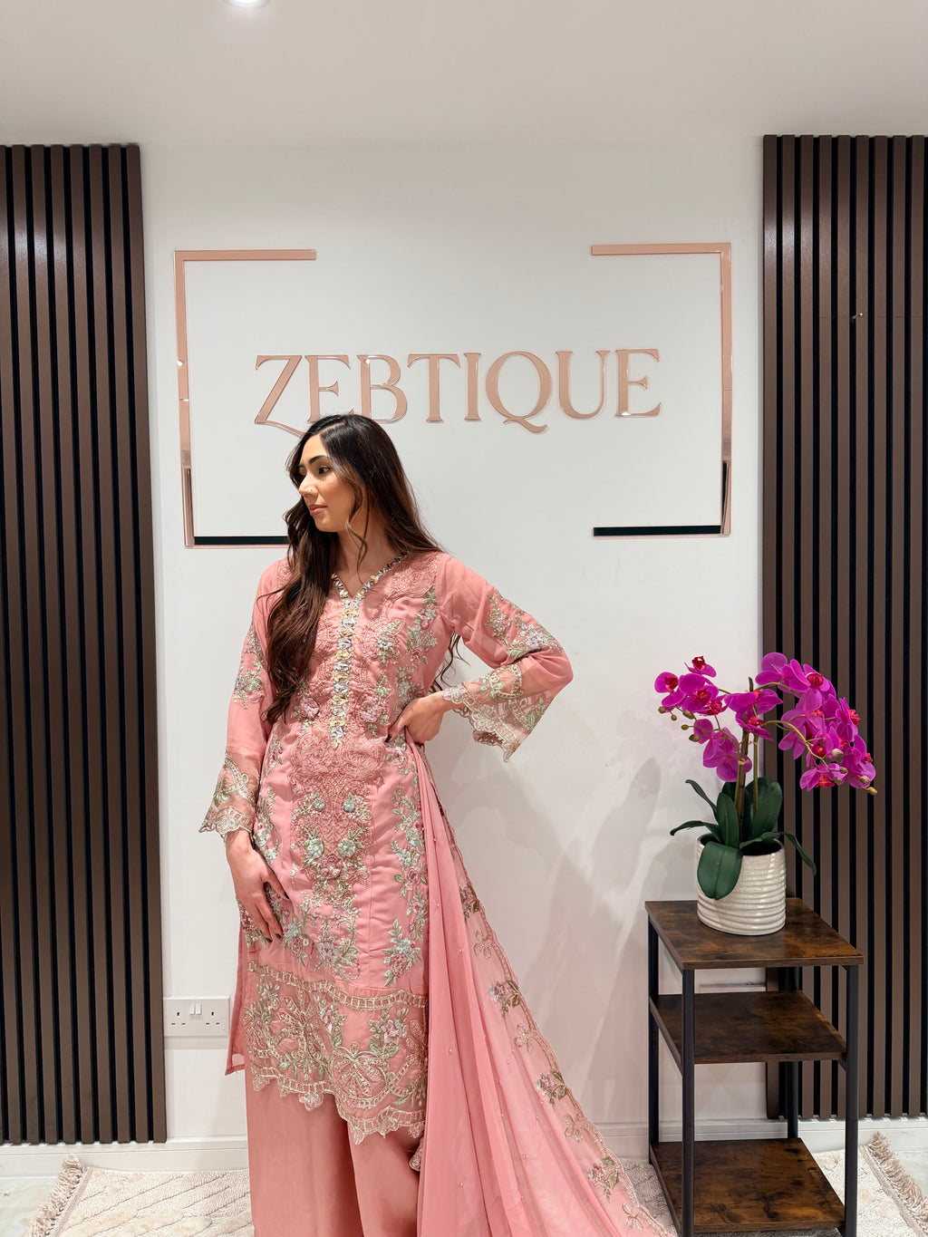 Chiffon Khartli embroidery