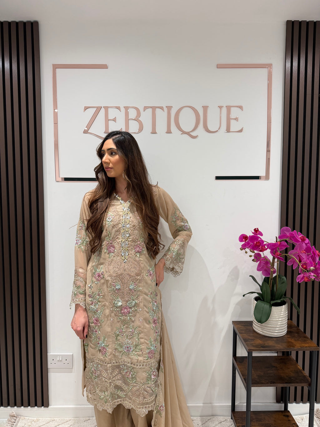 Chiffon Khartli embroidery