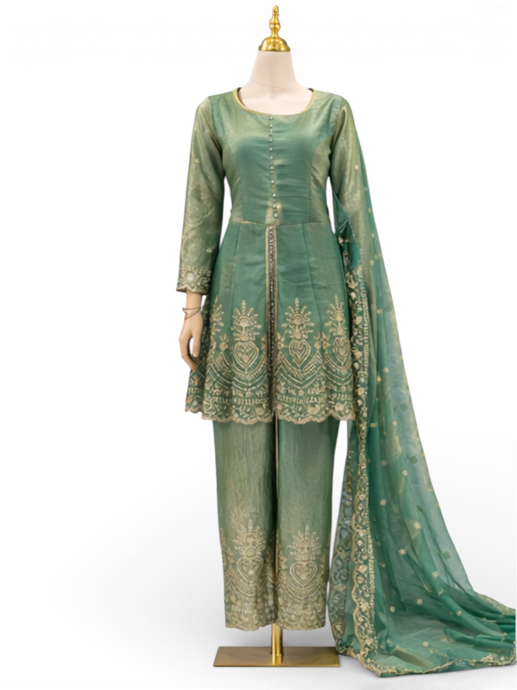 Satin silk Sharara set