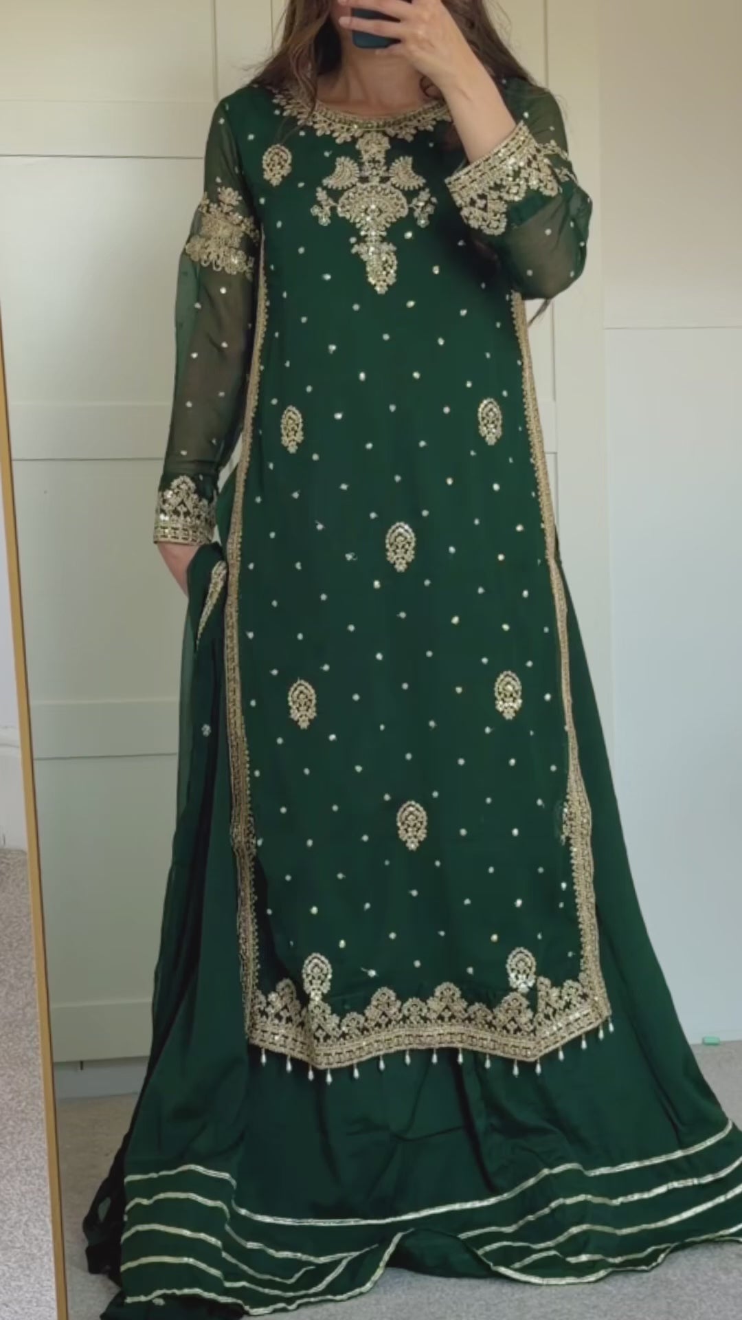 Sima-Long kameez with lehnga bottom