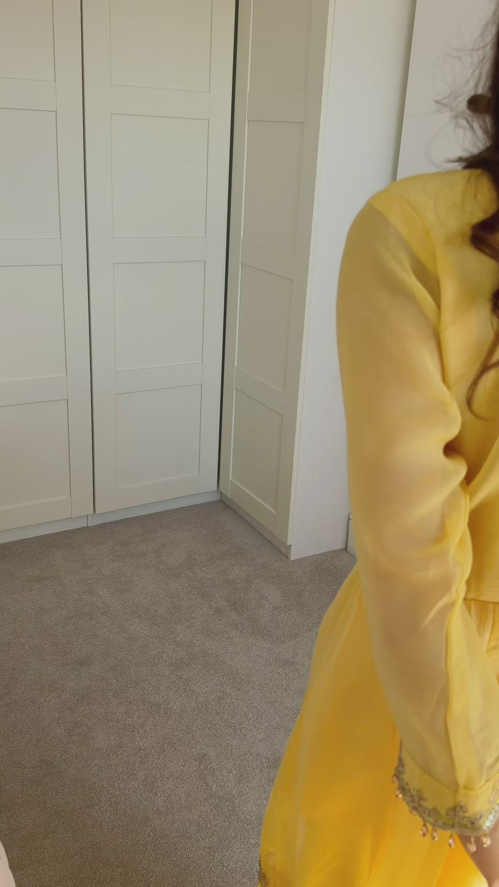 Chanda-Butter Yellow palazzo set